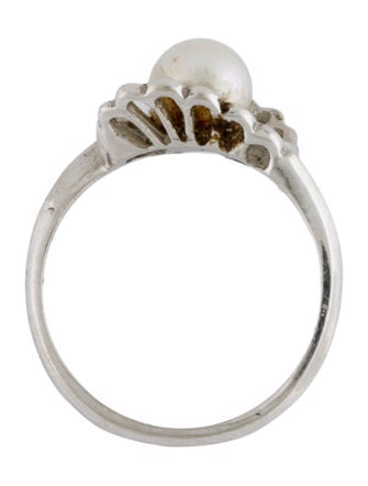 Ring 14K Pearl & Diamond Cocktail Ring