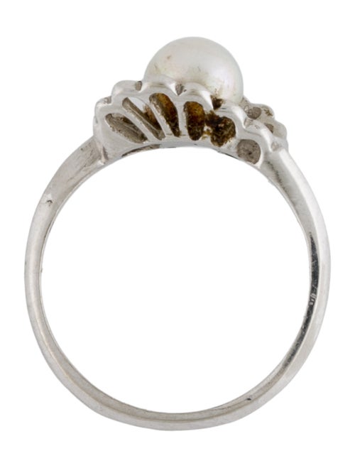 Ring 14K Pearl & Diamond Cocktail Ring