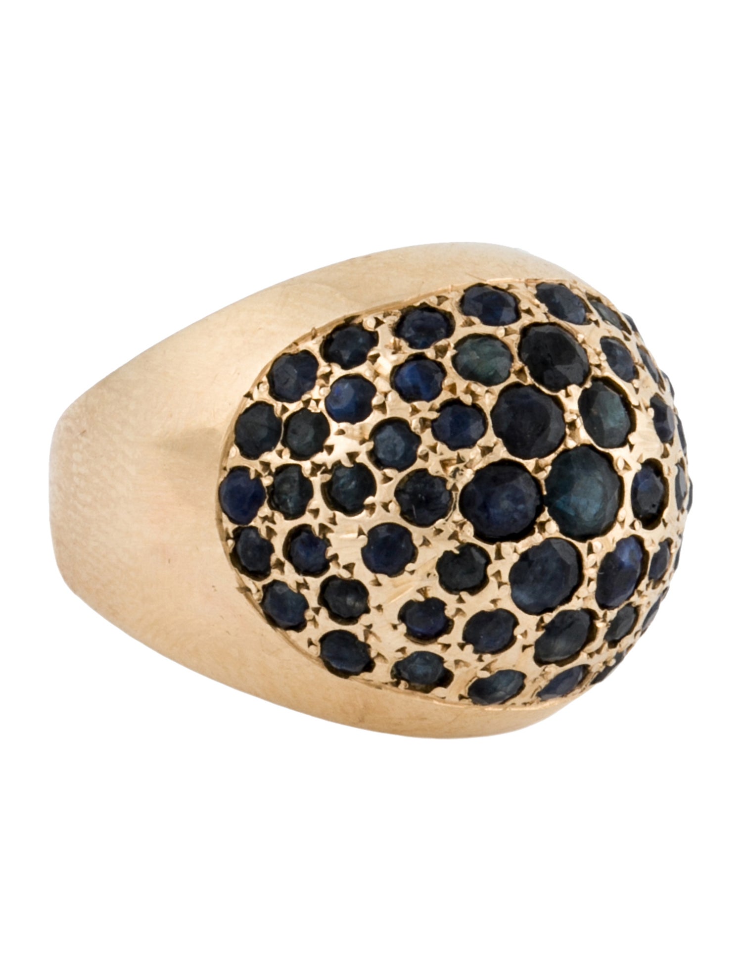 Ring 14K 4.06ctw Sapphire Dome Band