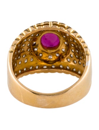 Ring 20K Ruby & Diamond Cocktail Ring
