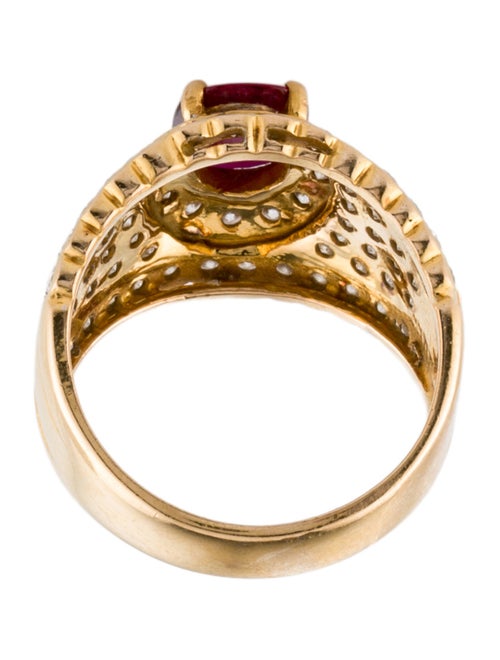 Ring 20K Ruby & Diamond Cocktail Ring