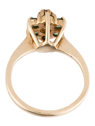 Ring 14K Emerald & Diamond Ring