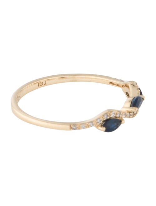Ring 14K Sapphire & Diamond Band