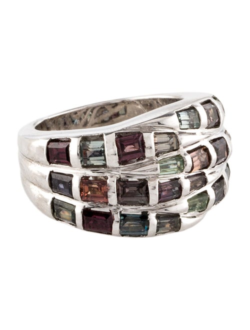 Ring 18K Spinel Multi-Color Wide Band