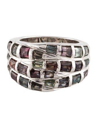 Ring 18K Spinel Multi-Color Wide Band