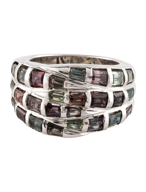 Ring 18K Spinel Multi-Color Wide Band