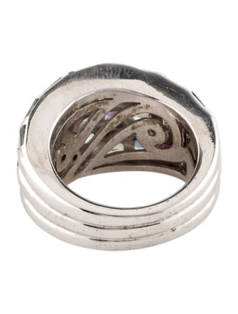 Ring 18K Spinel Multi-Color Wide Band