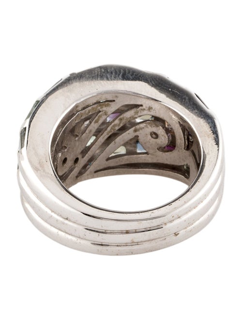 Ring 18K Spinel Multi-Color Wide Band