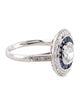 Ring Platinum 1.02ct Diamond & Sapphire Cocktail Ring