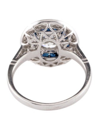Ring Platinum 1.02ct Diamond & Sapphire Cocktail Ring