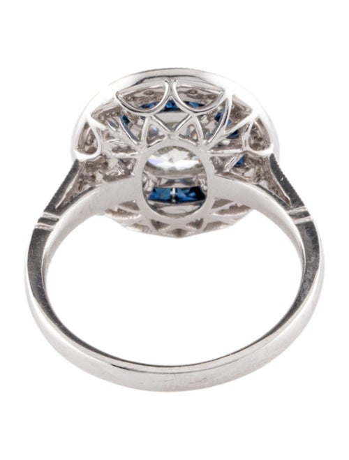 Ring Platinum 1.02ct Diamond & Sapphire Cocktail Ring
