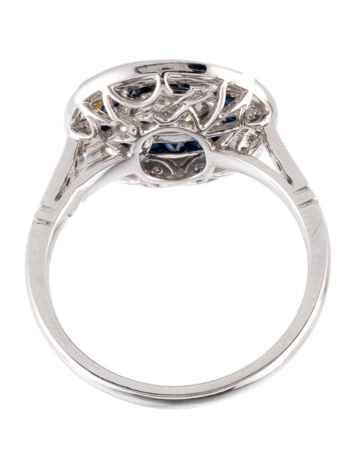 Ring Platinum 1.02ct Diamond & Sapphire Cocktail Ring