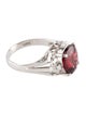 Ring Platinum 4.04ct Garnet & Diamond Cocktail Ring