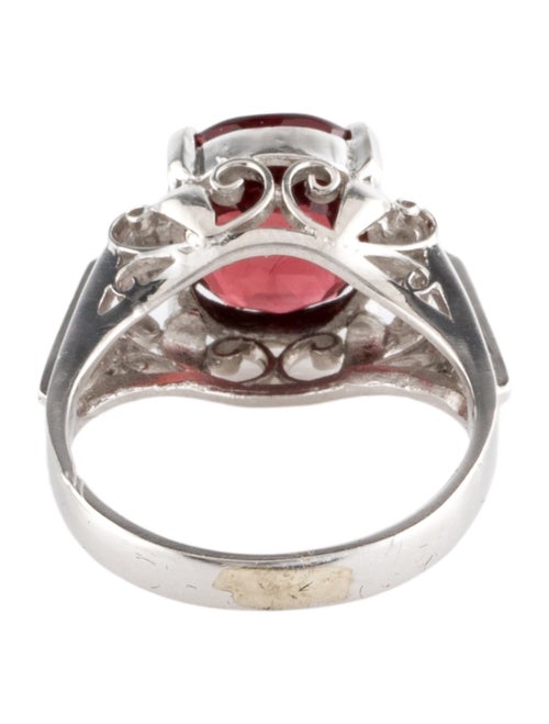 Ring Platinum 4.04ct Garnet & Diamond Cocktail Ring