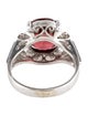 Ring Platinum 4.04ct Garnet & Diamond Cocktail Ring