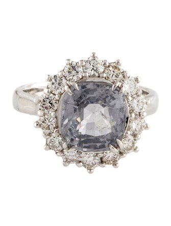 Ring Platinum 3.22ct Spinel & Diamond Cocktail Ring