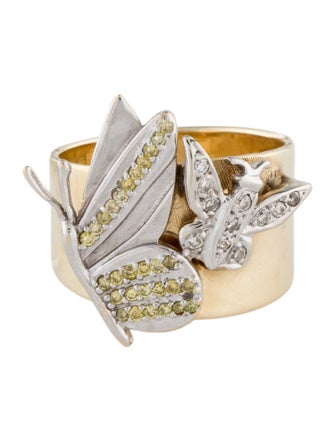 Ring Diamond Butterfly Cocktail Ring