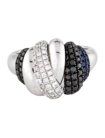 Ring 18K Sapphire & Diamond Cocktail Ring