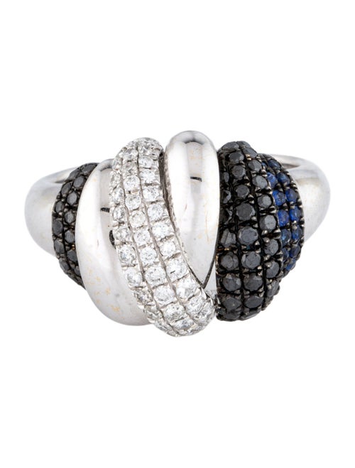 Ring 18K Sapphire & Diamond Cocktail Ring