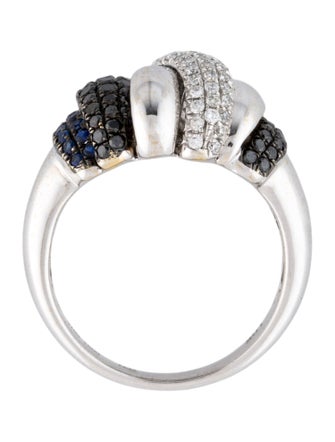 Ring 18K Sapphire & Diamond Cocktail Ring
