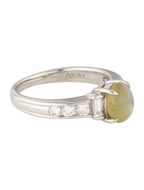 Ring Platinum 1.84ct Cat's Eye Chrysoberyl & Diamond Cocktail Ring