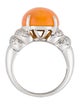 Ring Platinum Fire Opal & Diamond Cocktail Ring