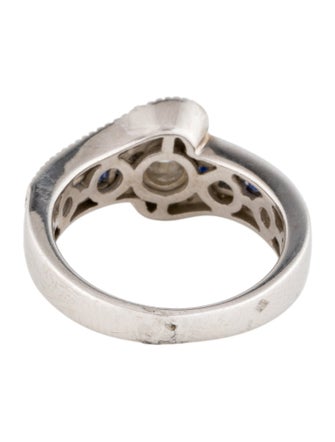 Ring 14K Diamond & Sapphire Cocktail Ring