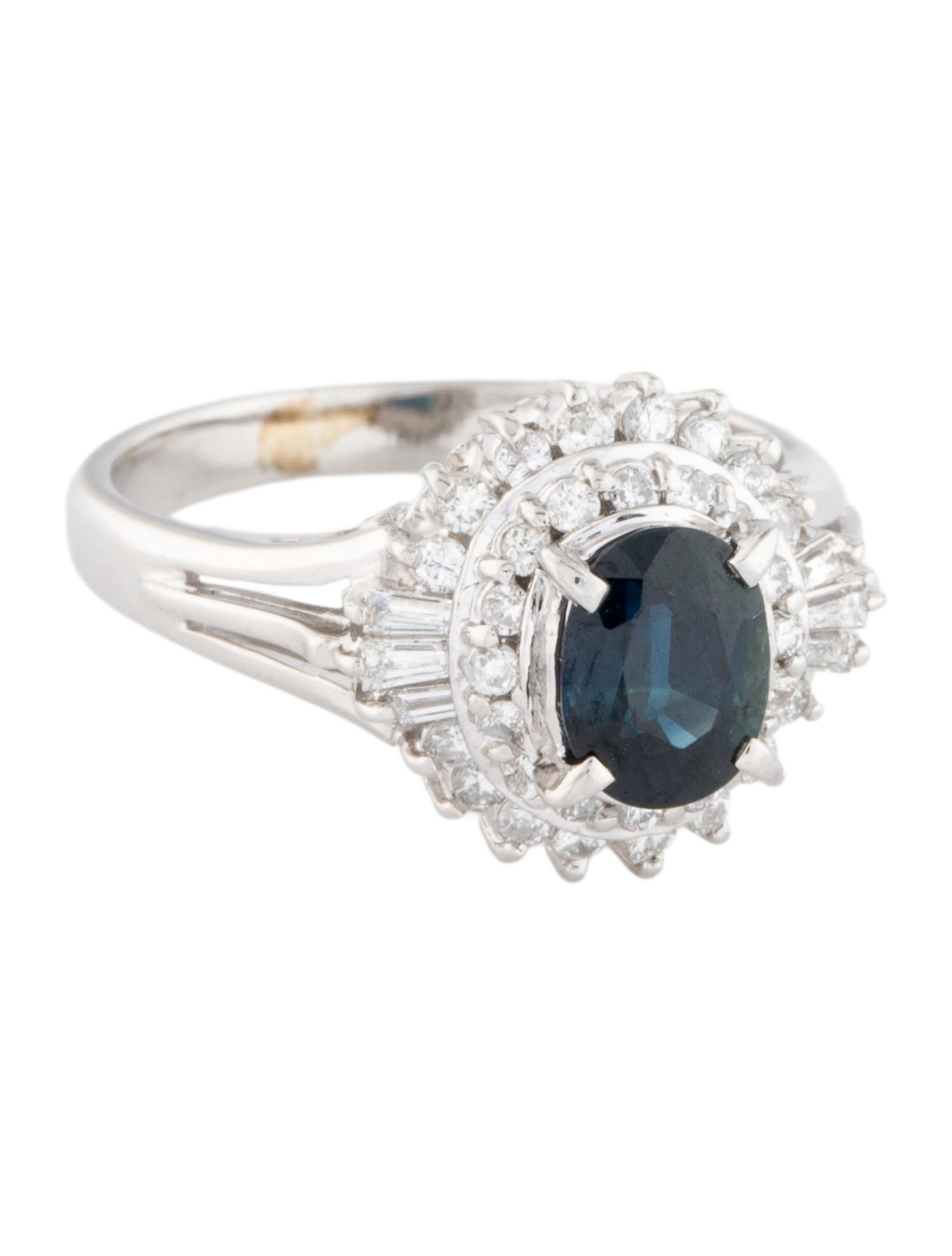 Ring Platinum 1.20ct Sapphire & Diamond Cocktail Ring