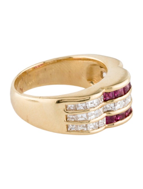 Ring 18K 1.29ctw Diamond & Ruby Cocktail Ring
