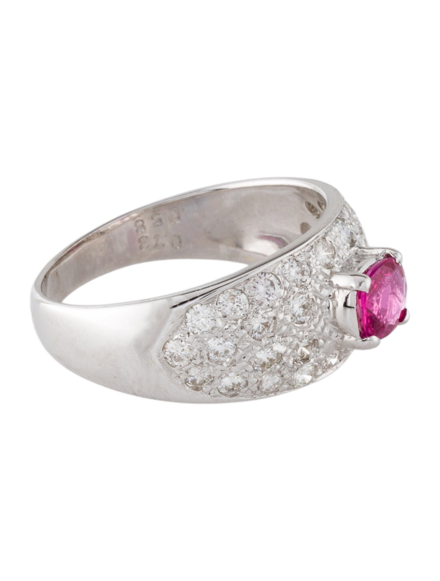 Ring 18K Ruby & Diamond Cocktail Ring