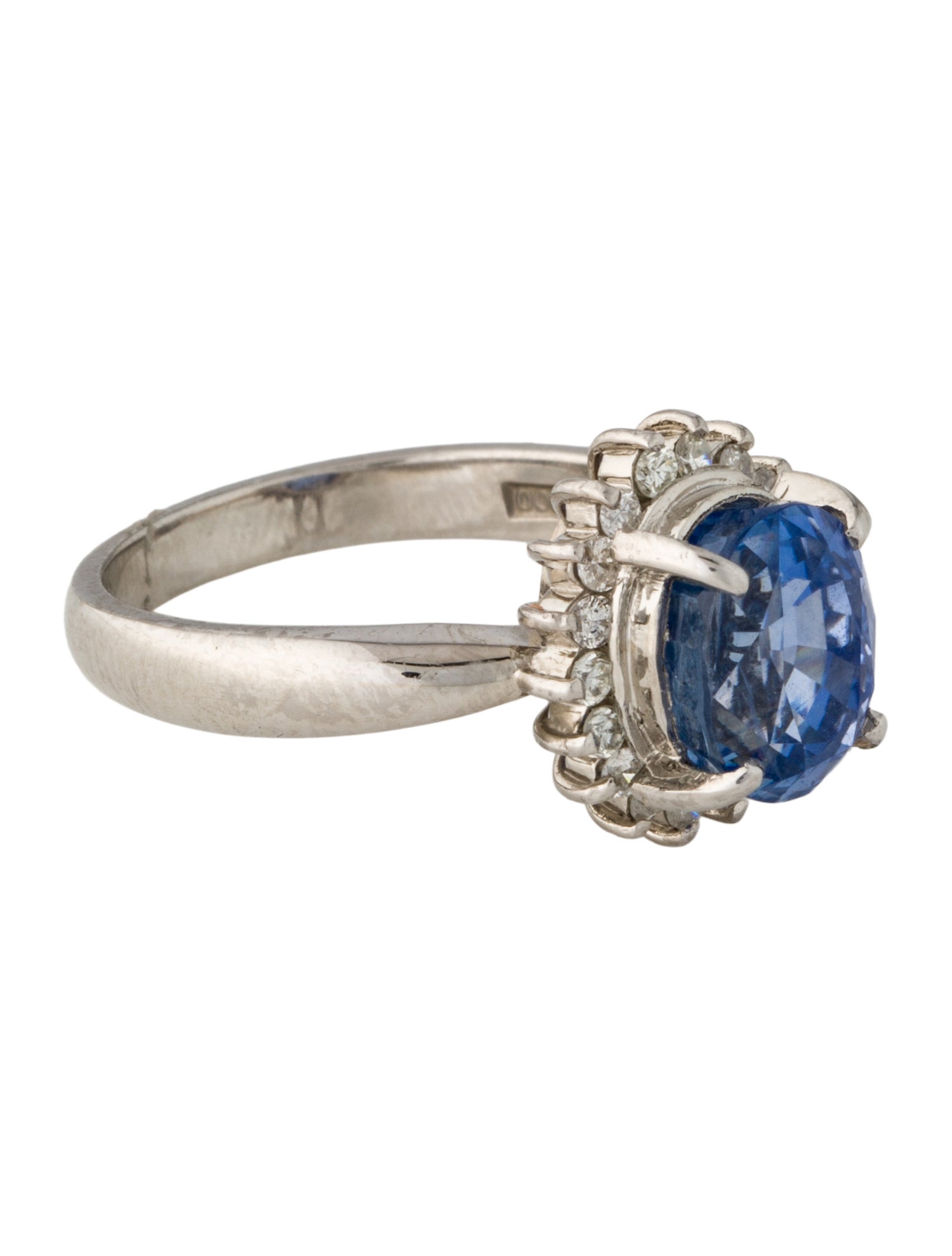 Ring Platinum 3.75ct Sapphire & Diamond Cocktail