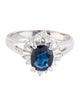 Ring Platinum 1.29ct Sapphire & Diamond Cocktail Ring