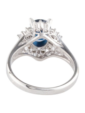 Ring Platinum 1.29ct Sapphire & Diamond Cocktail Ring