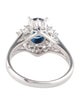 Ring Platinum 1.29ct Sapphire & Diamond Cocktail Ring