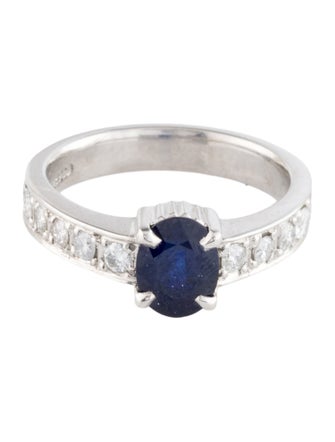 Ring Platinum 1.74ct Sapphire & Diamond Cocktail Ring
