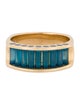 Ring J. Kennedy 14K Dyed Chalcedony Cylettes Aperture Band Ring