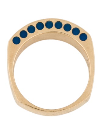 Ring J. Kennedy 14K Dyed Chalcedony Cylettes Aperture Band Ring