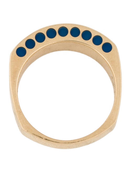 Ring J. Kennedy 14K Dyed Chalcedony Cylettes Aperture Band Ring