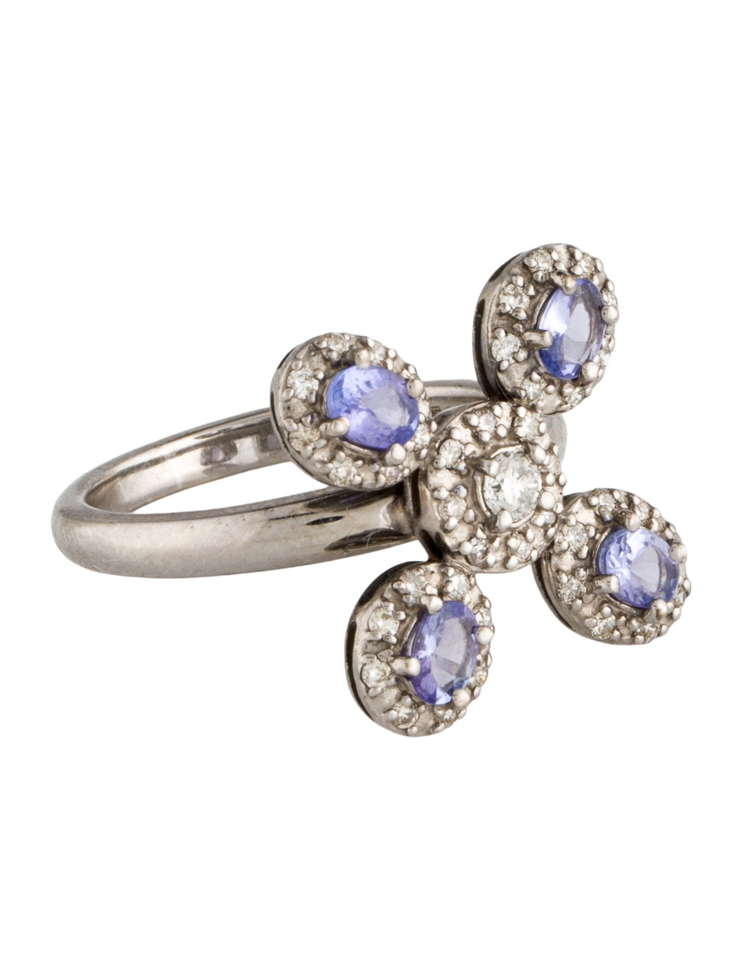 Ring 18K Tanzanite & Diamond Cocktail Ring