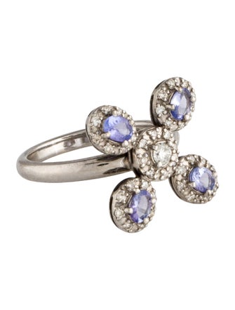 Ring 18K Tanzanite & Diamond Cocktail Ring