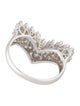 Ring Platinum Diamond Chevron Band Ring