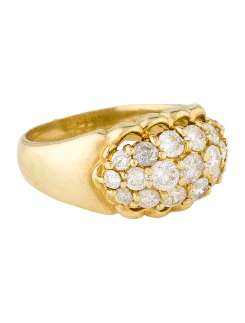 Ring 18K 1.03ctw Diamond Wide Tapered Band
