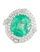 Ring Michael Christoff 18K 8.12ct Emerald & Diamond Cocktail Ring