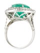 Ring Michael Christoff 18K 8.12ct Emerald & Diamond Cocktail Ring