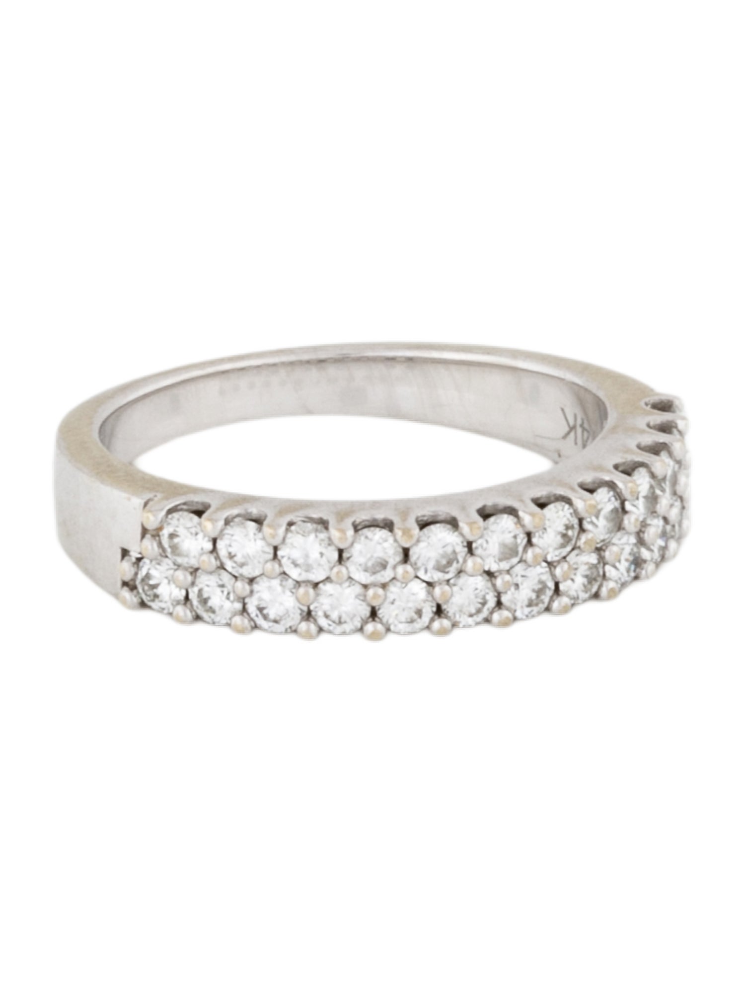 Ring 14K Diamond Double Row Band