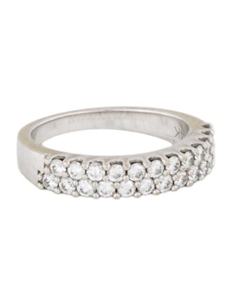 Ring 14K Diamond Double Row Band