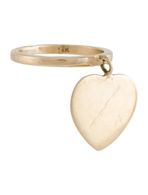 Ring 14K Heart Charm Cocktail Ring