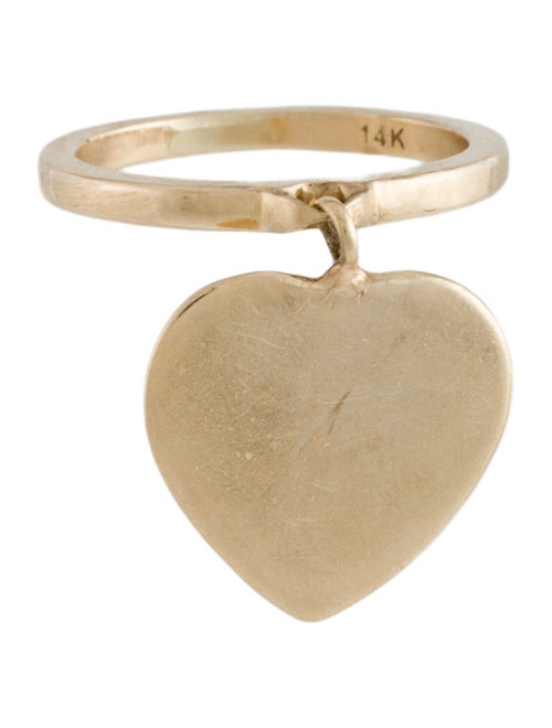 Ring 14K Heart Charm Cocktail Ring
