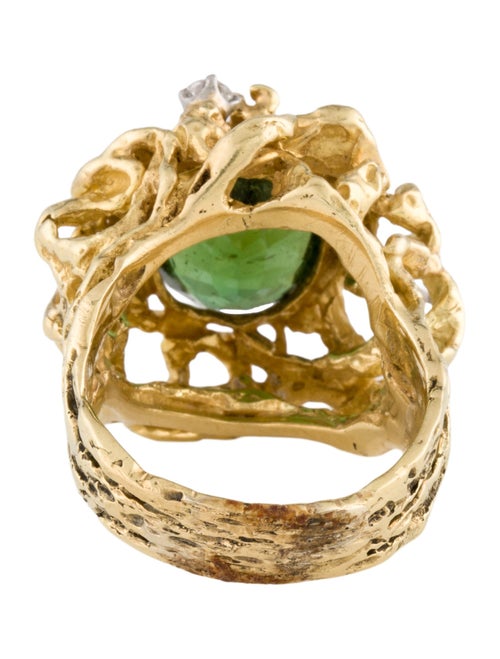 Ring 18K Tourmaline & Diamond Cocktail Ring