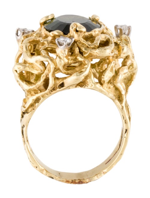 Ring 18K Tourmaline & Diamond Cocktail Ring